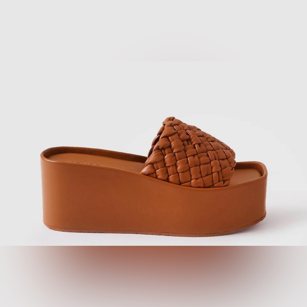 VINCE Mari Wedge Sandals in Tan New IN  BOX - Picture 3 of 8